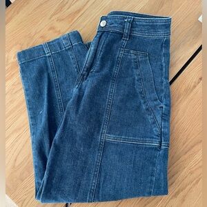 Pilcro high rise barrel leg Jean